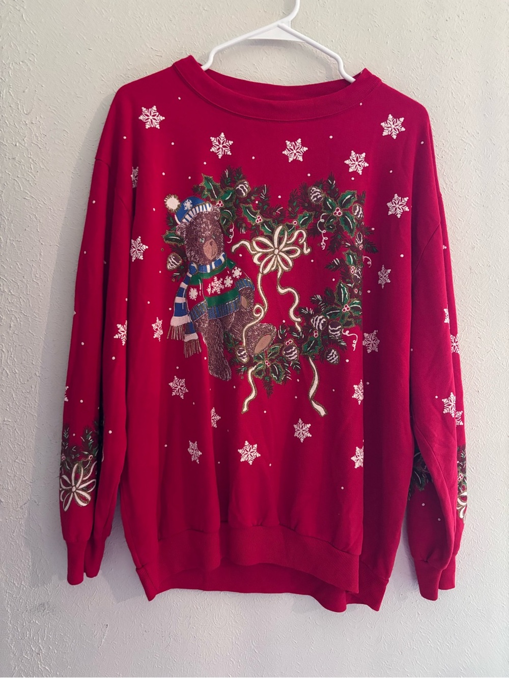 VTG Women’s  Red Holiday Bear Sweater